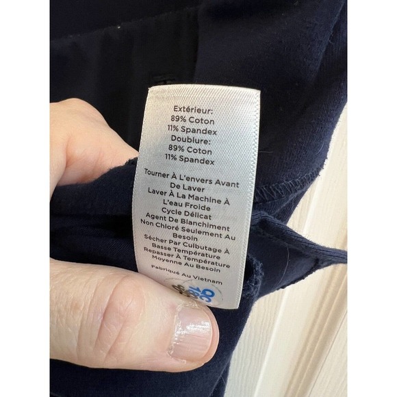 Talbots Large Navy Blue Skort Zip Pockets Cotton Blend Stretch Preowned​ - Picture 10 of 10